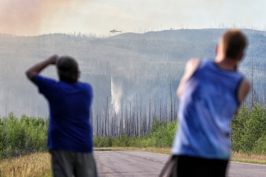 A wildfire burns along the North Fork of the Flathead River on June 27, 2015. Justin Franz | Flathead Beacon